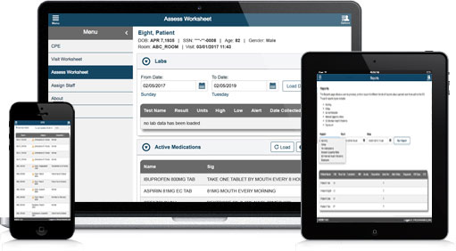 U.S. Department of Veterans Affairs - mEDIS Application UI design screenshot inside of a laptop